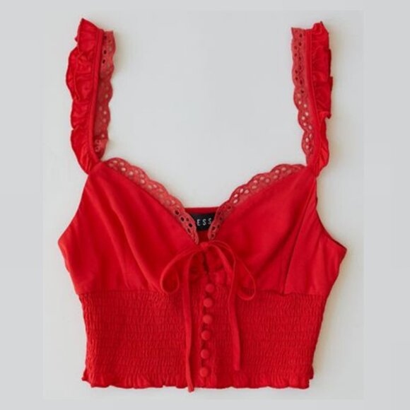 Urban Outfitters - Lioness The Only One Ruffle Cropped Top NWT - Picture 1 of 1